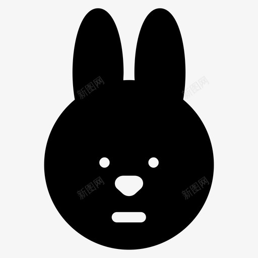 兔子动物小兔图标svg_新图网 https://ixintu.com 兔子 动物 头骨 小兔 雕文