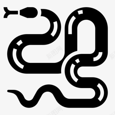 蛇动物无腿图标图标