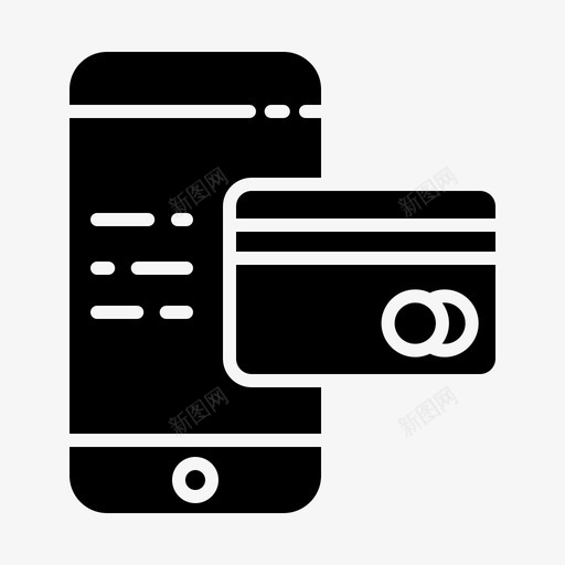 信用卡移动应用程序16字形图标svg_新图网 https://ixintu.com 信用卡 字形 应用程序 移动