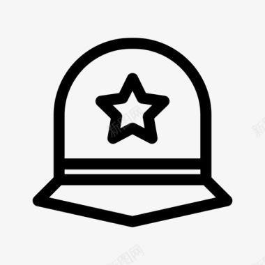军帽帽子时尚图标图标