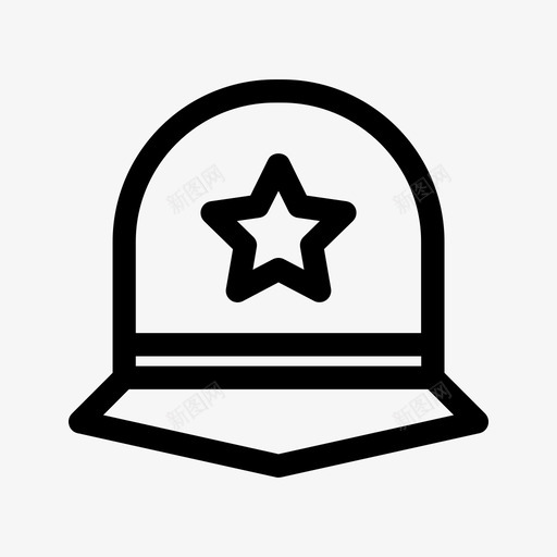 军帽帽子时尚图标svg_新图网 https://ixintu.com 军帽 头饰 帽子 帽衫 时尚 用户界面
