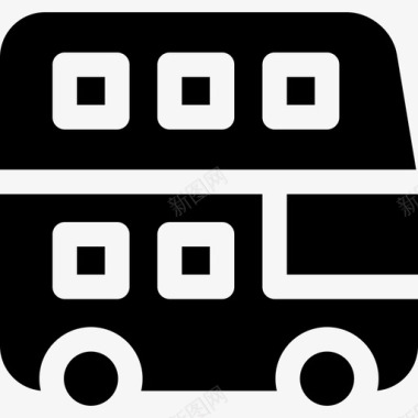 双层巴士交通179满载图标图标