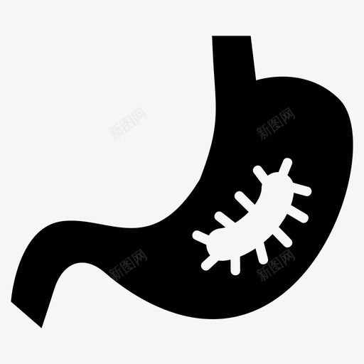 胃身体疾病图标svg_新图网 https://ixintu.com 健康 医疗 疾病 胃痛 身体