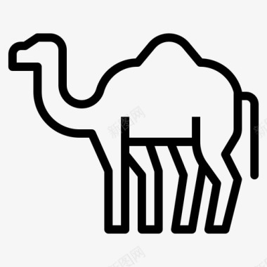 骆驼动物野生图标图标