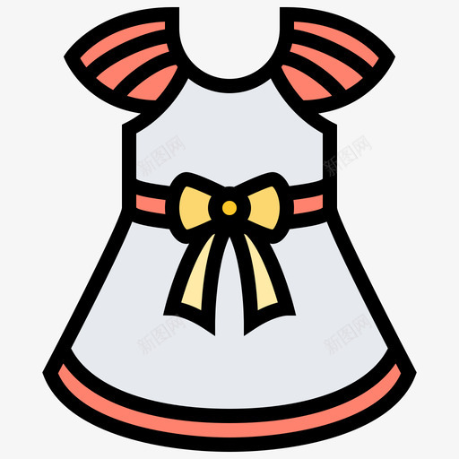 连衣裙婴儿124线性颜色图标svg_新图网 https://ixintu.com 婴儿 线性 连衣裙 颜色