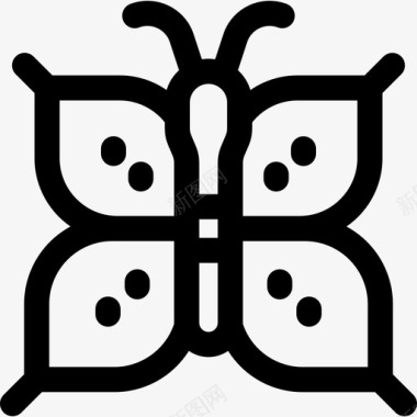 蝴蝶复活节43直线型图标图标