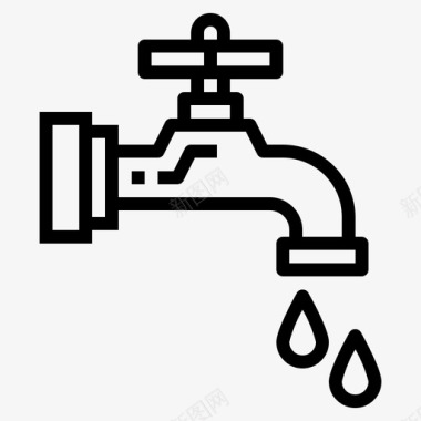 水龙头水槽水图标图标