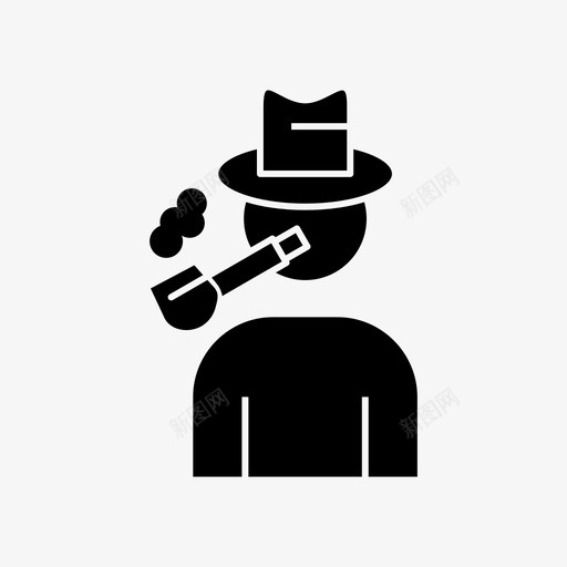 有烟斗的海盗雪茄眼睛图标svg_新图网 https://ixintu.com 帽子 有烟斗的海盗 眼睛 雕文图标 雪茄