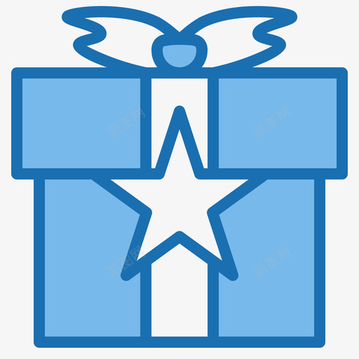 礼盒商业生态系统蓝色图标svg_新图网 https://ixintu.com 商业生态系统 礼盒 蓝色