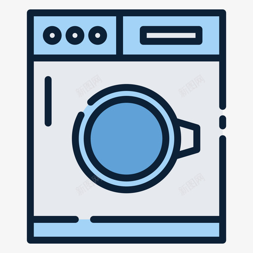 洗衣机清洗120线性颜色图标svg_新图网 https://ixintu.com 洗衣机 清洗 线性 颜色