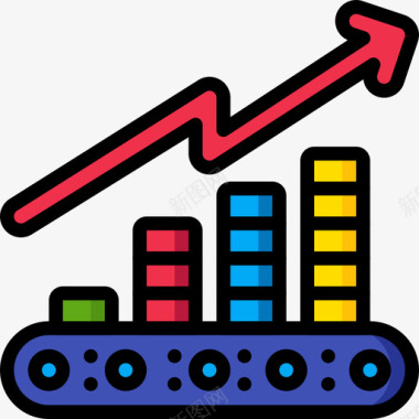 条形图杆12线形颜色图标图标