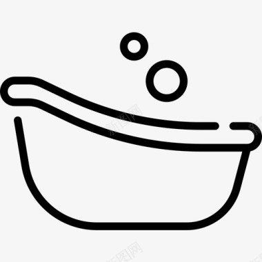 婴儿浴缸婴儿83直线型图标图标