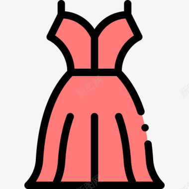 礼服名气33线性颜色图标图标