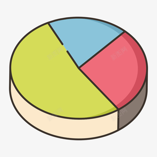 饼图信息图4线颜色图标svg_新图网 https://ixintu.com 信息 颜色 饼图