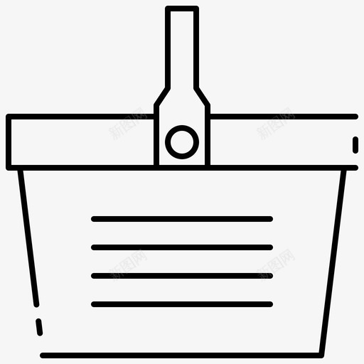 篮子袋子集装箱图标svg_新图网 https://ixintu.com tanahcon 市场 电子商务 空的 篮子 袋子 集装箱 黑白