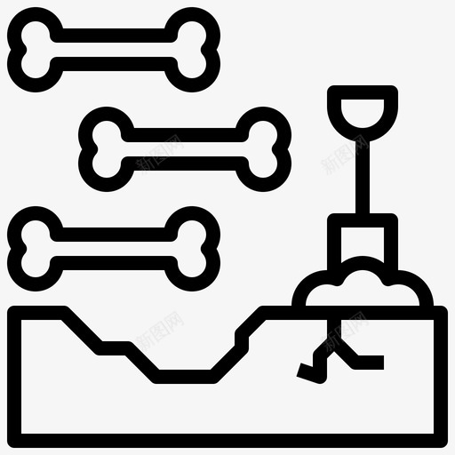 挖掘埋葬墓地图标svg_新图网 https://ixintu.com 坟墓 埋葬 墓地 挖掘 葬礼