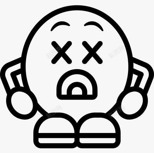 死了表情人3直系人图标svg_新图网 https://ixintu.com 死了 直系人 表情人3
