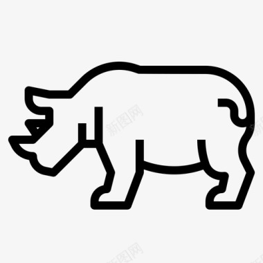 直系动物77只犀牛图标图标