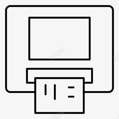 自动取款机卡钱图标图标