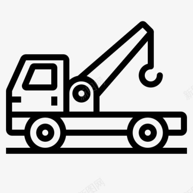 拖车起重机服务图标图标