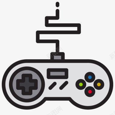 Gamepad游戏23线性颜色图标图标