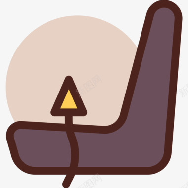 椅子自动5线性颜色图标图标