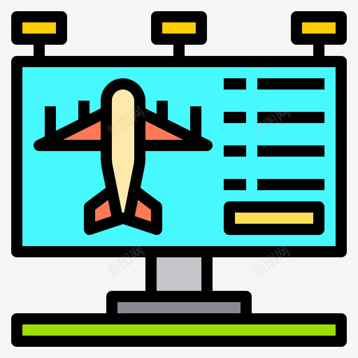 航班151机场直线颜色图标svg_新图网 https://ixintu.com 机场 直线 航班 颜色