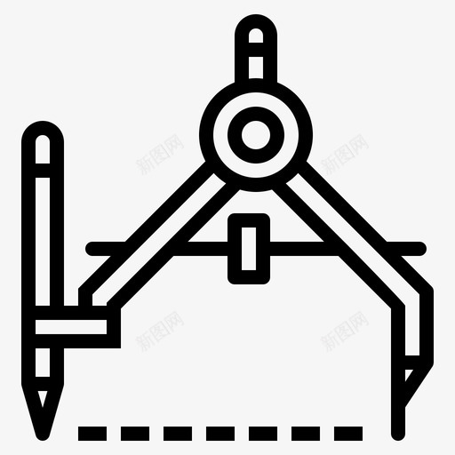 罗盘网页117线性图标svg_新图网 https://ixintu.com 线性 网页设计 罗盘