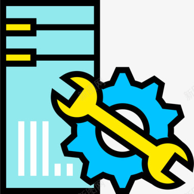服务器托管云1线性颜色图标图标