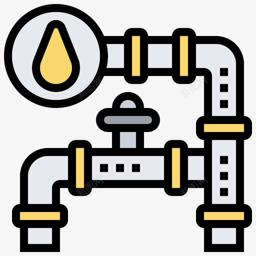 管道石油工业14线颜色图标svg_新图网 https://ixintu.com 石油工业 管道 颜色