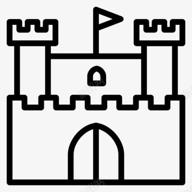 城堡建筑地标图标图标