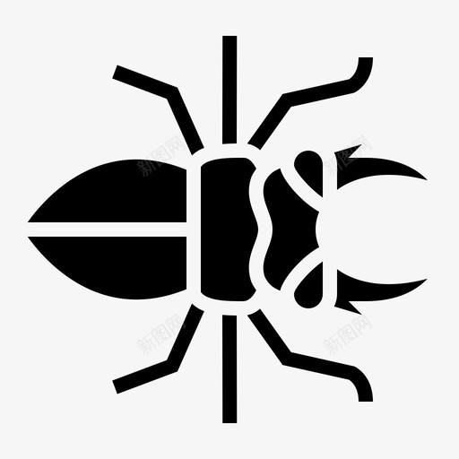 虫子甲虫昆虫学图标svg_新图网 https://ixintu.com 夏季 宠物商店字形1 昆虫 昆虫学 甲虫 虫子