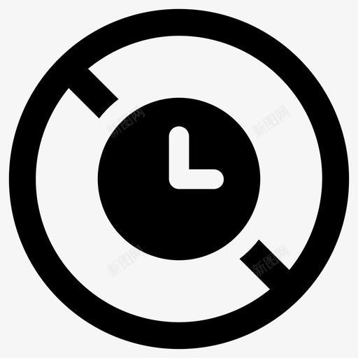 没有时间截止日期过期图标svg_新图网 https://ixintu.com 休息 截止日期 没有时间 禁止 禁止睡觉 超时 过期