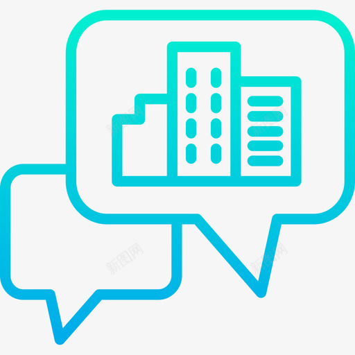 Chat154酒店gradient图标svg_新图网 https://ixintu.com Chat gradient 酒店