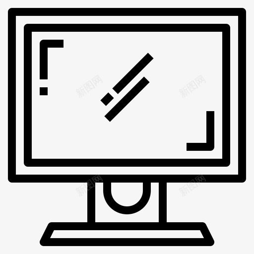 计算机教师线性图标svg_新图网 https://ixintu.com 教师 线性 计算机