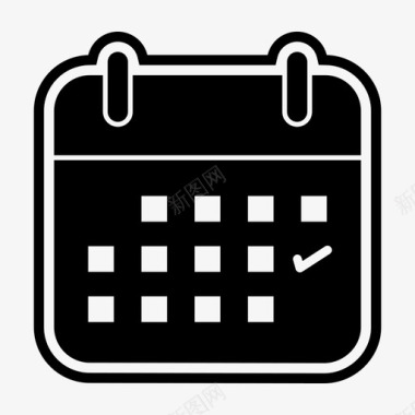 业务日历标记日程表图标图标