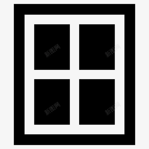窗户家房子图标svg_新图网 https://ixintu.com 室内 房子 房间 窗户 风景