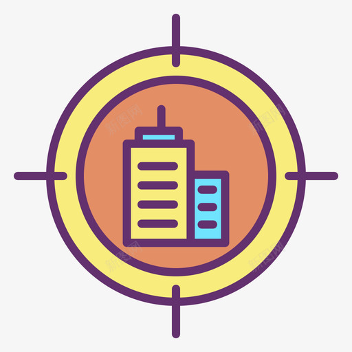 建筑物导航26线性颜色图标svg_新图网 https://ixintu.com 导航 建筑物 线性 颜色