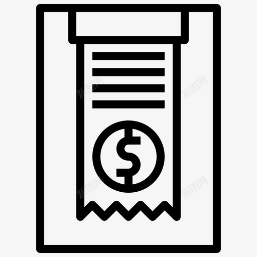 发票帐单付款图标svg_新图网 https://ixintu.com 付款 发票 帐单 收据