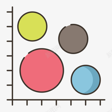 气泡信息图4线性颜色图标图标