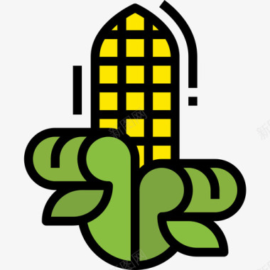 玉米农场50线性颜色图标图标