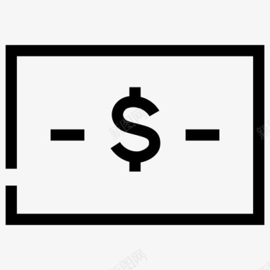 美元货币现金纸张图标图标