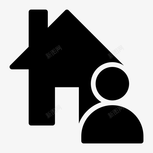 家里的人地址家庭图标svg_新图网 https://ixintu.com 人 地址 家庭 家里的人 房子