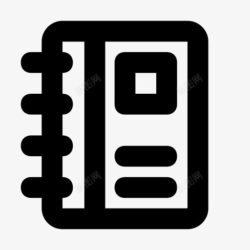 笔记本应用商务图标svg_新图网 https://ixintu.com 办公 商务 应用 条线 笔记本 管理 网站
