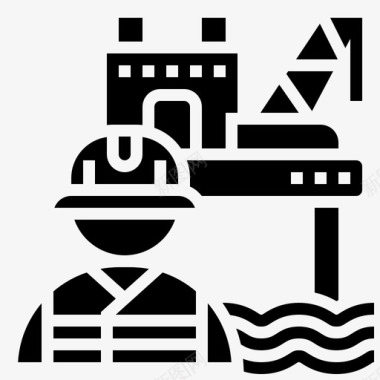 萃取石油工业12字形图标图标