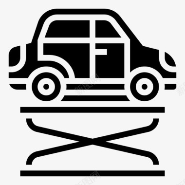 车轮定位汽车保养2字形图标图标
