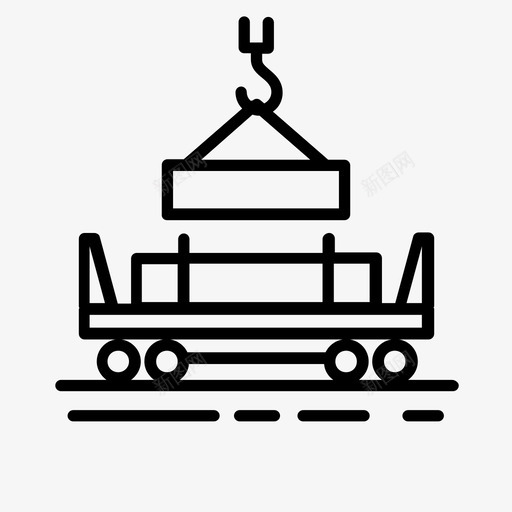 货车装载货物工业图标svg_新图网 https://ixintu.com 卸货 工业 海运 装载 货物 货车 铁路