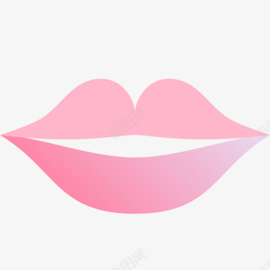 嘴唇化妆品5扁平图标图标