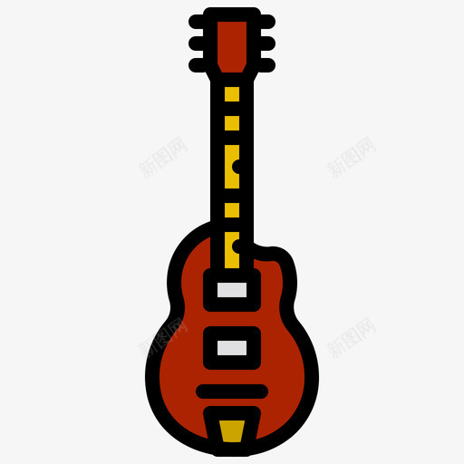 电吉他摇滚乐1线性颜色图标svg_新图网 https://ixintu.com 吉他 摇滚乐 线性 颜色