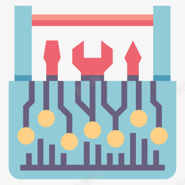 工具箱数据科学17扁平图标图标